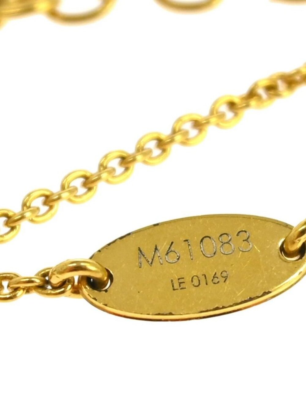 Louis Vuitton Gold Collier Essential V Perle Necklace M61083 LE0169 NQ03751 - Picture 4 of 6
